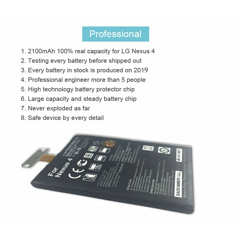 Оригинальный аккумулятор для мобильного телефона LG G3 G4 Nexus 4 5 2019|Аккумуляторы