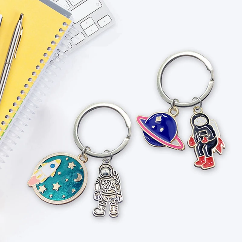 

Astronaut Key Chains Space Travel Collection Keychain Planet Star Galaxy Keyring Key Charm Gift For Space Lover
