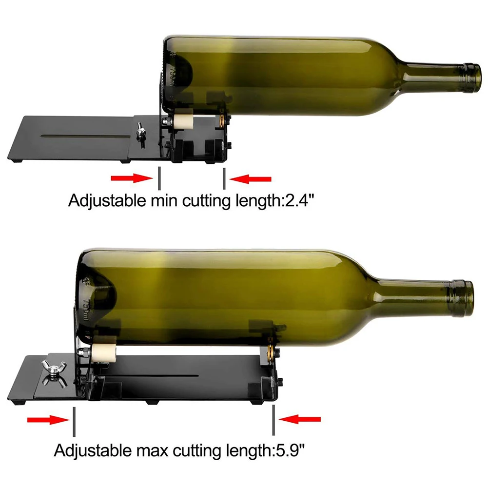 

Glass Bottle Cutter Cutting Tool Wine Beer Glass Sculptures Cutter for DIY Glass Cutting Machine Metal Pad Bottle Holder