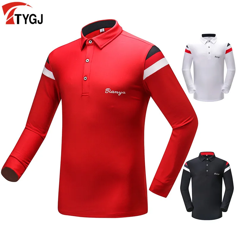 

TTYGJ Spring and Summer Golf Clothes Men's Long Sleeve T-shirt Men's Clothes