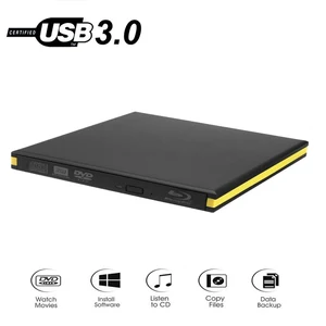 KuWfi Внешний Привод Blu-Ray USB 3,0 Bluray Burner BD-RE CDDVD RW Writer Play 3D Blu-Ray Disc для ПКноутбука