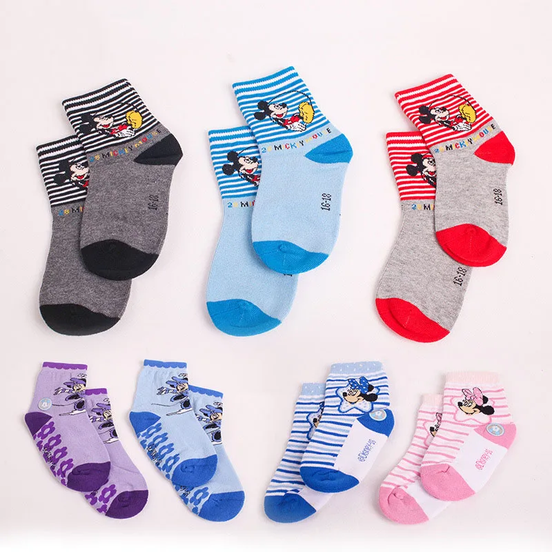 Носки Disney Детские хлопковые нескользящие носки для мальчиков и девочек