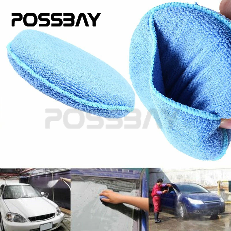 1/5 шт. круглые синие аппликаторы для воска из микрофибры|polishing sponge|wax applicator padsapplicator