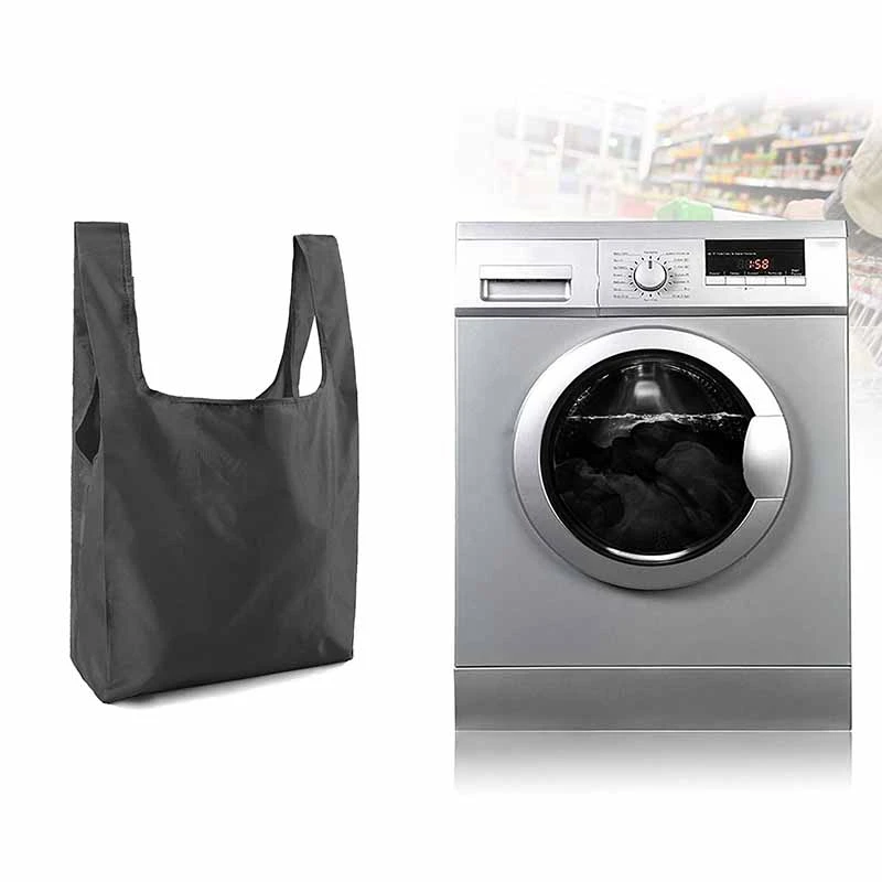 

5Pcs Foldable Shopping Bag Oxford Fabric Shoulder Bag Portable Eco-Friendly Grocery Bags Reusable Tote