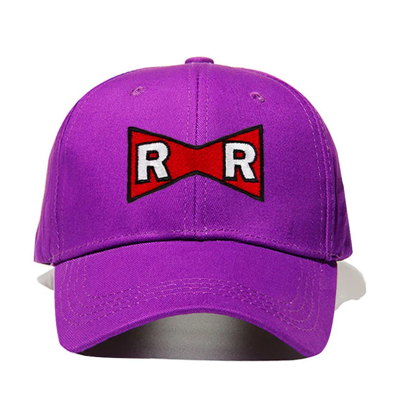 Фиолетовый Мужская шляпа, бейсбольная кепка Dragon Ball Dr. Gero Dad Hat хлопок красная лента армейская деликатная кепки с надписью Нет структуры шляпа - Цвет: Фиолетовый