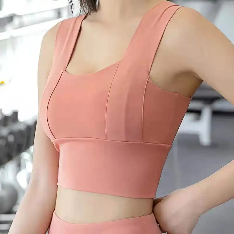 

2021 new quick-drying sports underwear women's yoga training shockproof vest