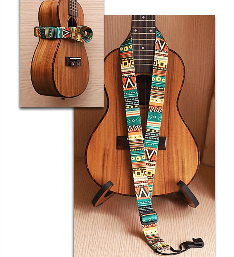 nationalen stil druck akustische folk gitarre straps einstellbare ende elektrische gitarre bass ukulele straps gürtel free global shipping