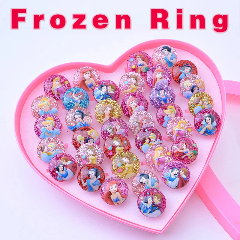 Оригинальное кольцо на палец из мультфильма Disney 36 шт./компл. аниме Аиша Анна