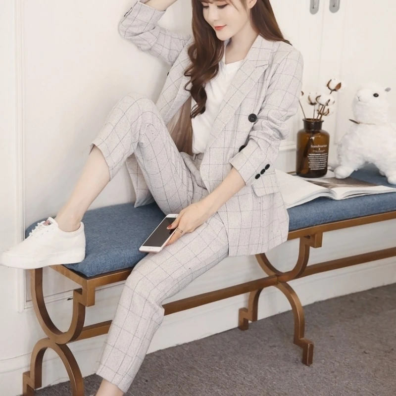 Женские деловые комплекты из 2 предметов брюки и куртка Женский облегающий