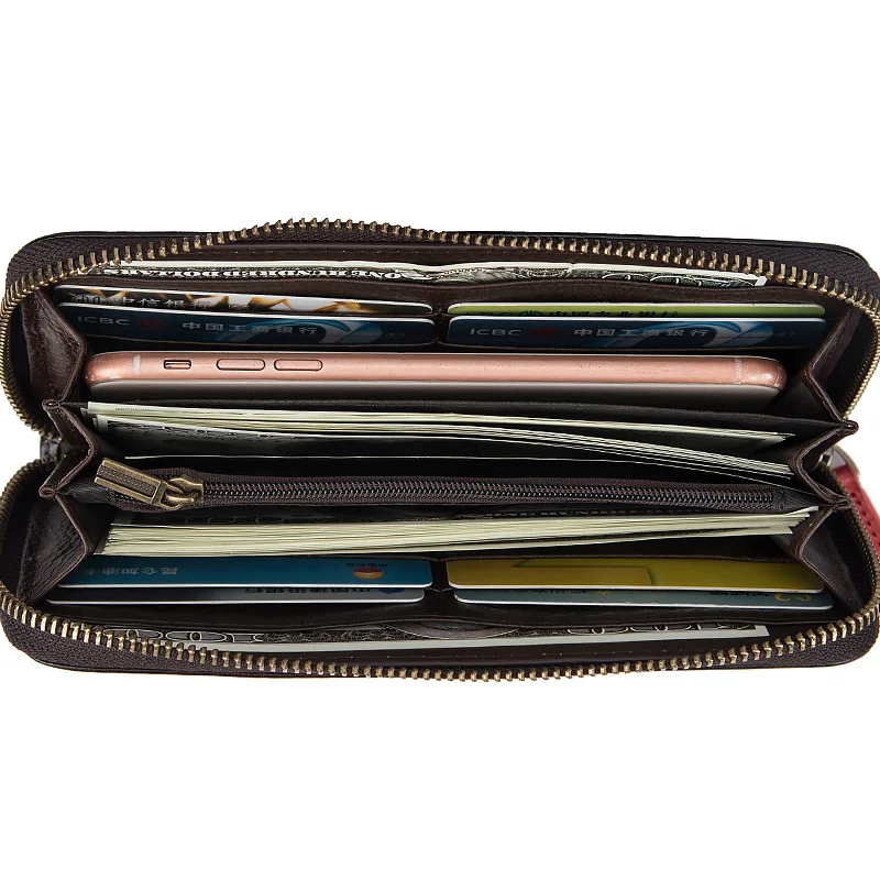 

YourSeason Womens Retro Casual Hand Wallet Card Holder Genuine Leather Ladies 2021 Floral Wallets And Purses Phone Purse
