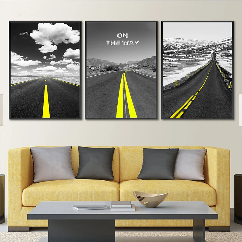 Черно-белая высокая картина для домашнего декора Скандинавская Картина на