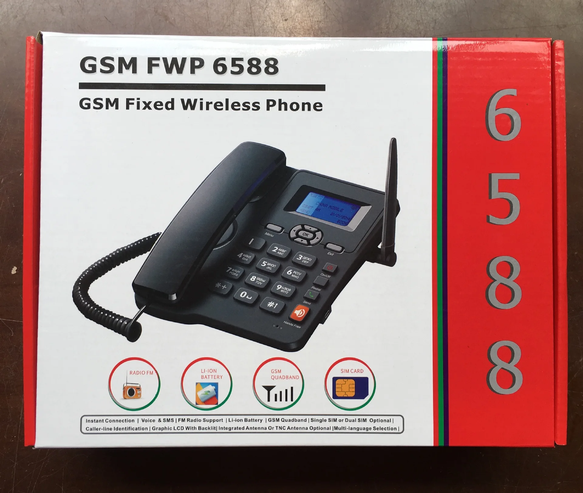 TES 6588 Mobile 4G GSM SIM телефонной линии Беспроводной карты телефон Dual в режиме ожидания