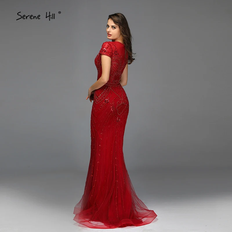 Дубай серое платье с коротким рукавом Вечерние платья Дизайн Бисер Роскошные