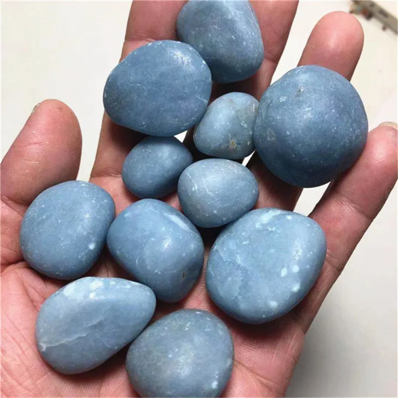 Натуральные голубые анжелитовые камни Sisterstone для дома