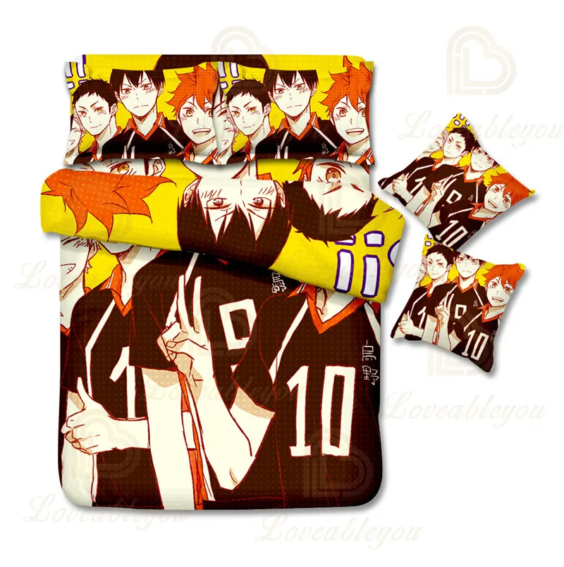 Аниме Haikyuu! Комплект постельного белья с 3D рисунком комплект мягким покрытием для