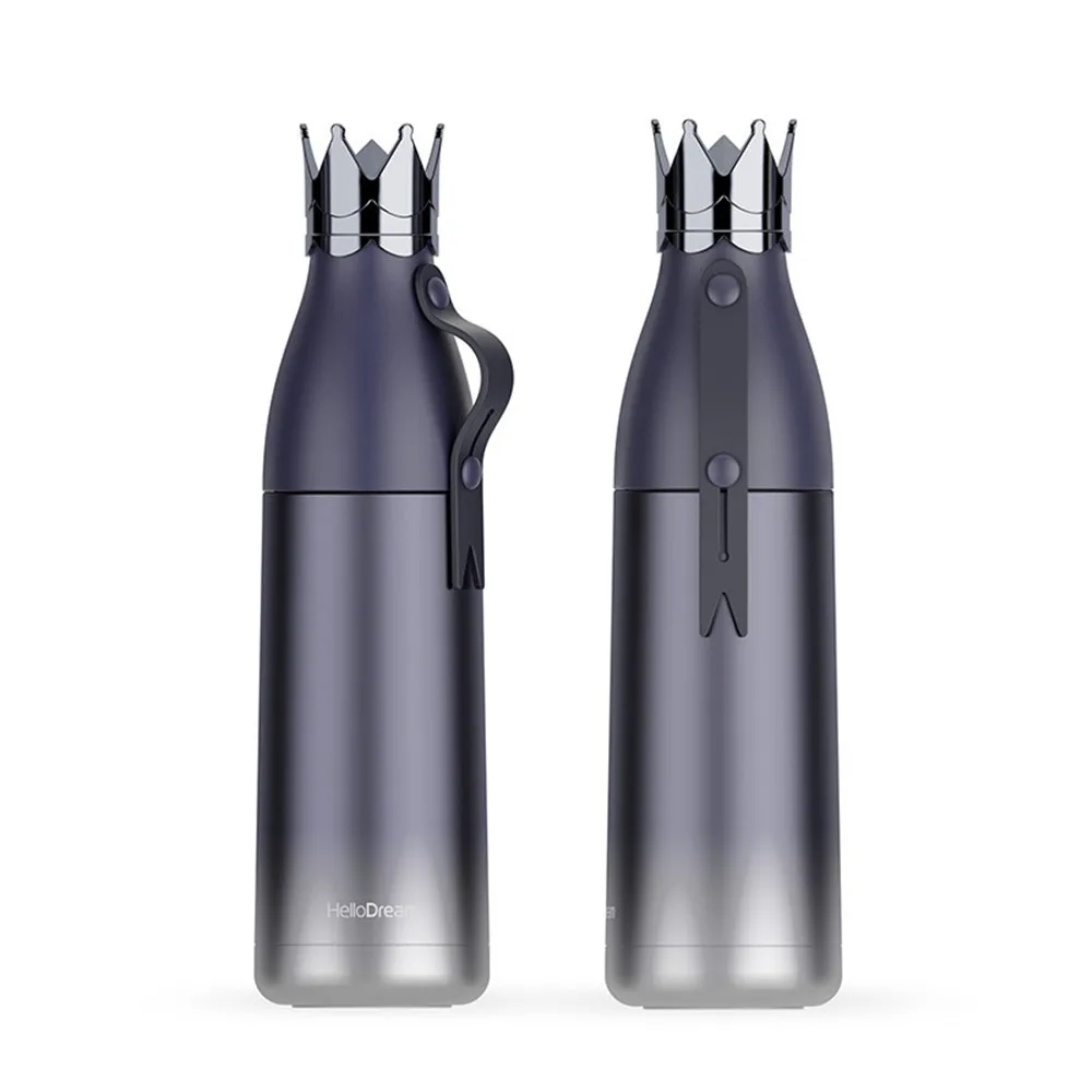 350 мл креативная бутылка для воды из нержавеющей стали с короной и крышкой, уличная кружка, дорожные бутылки, Вакуумная чашка, подарки для девочек, детей, школы
