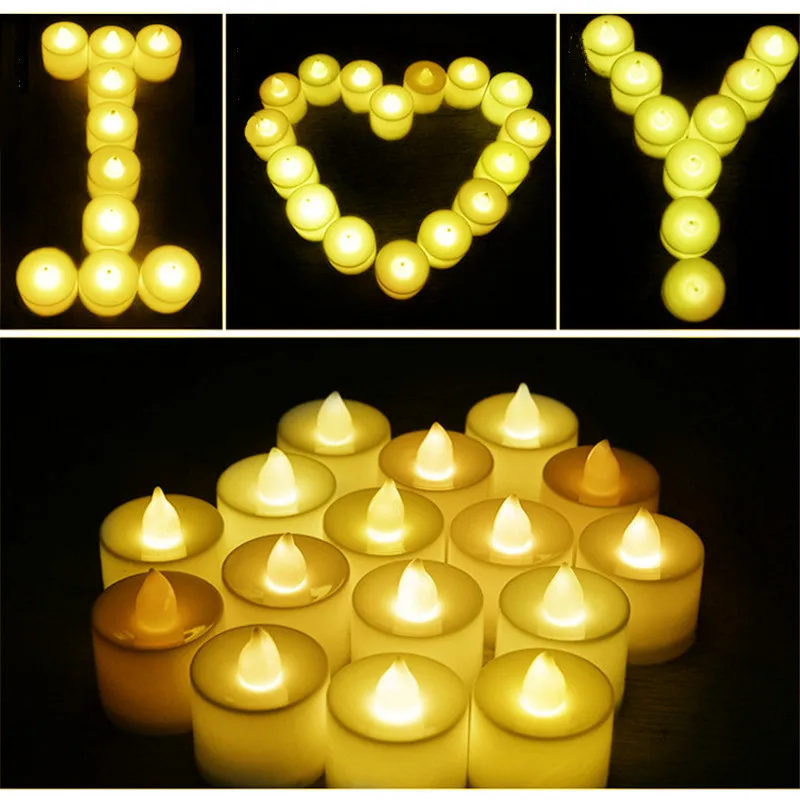 

6/48Pcs Led Candle Light Christmas Lights Led Garland Fairy Lights Holiday Valentine's Day Wedding Decoration Led Lights Navidad