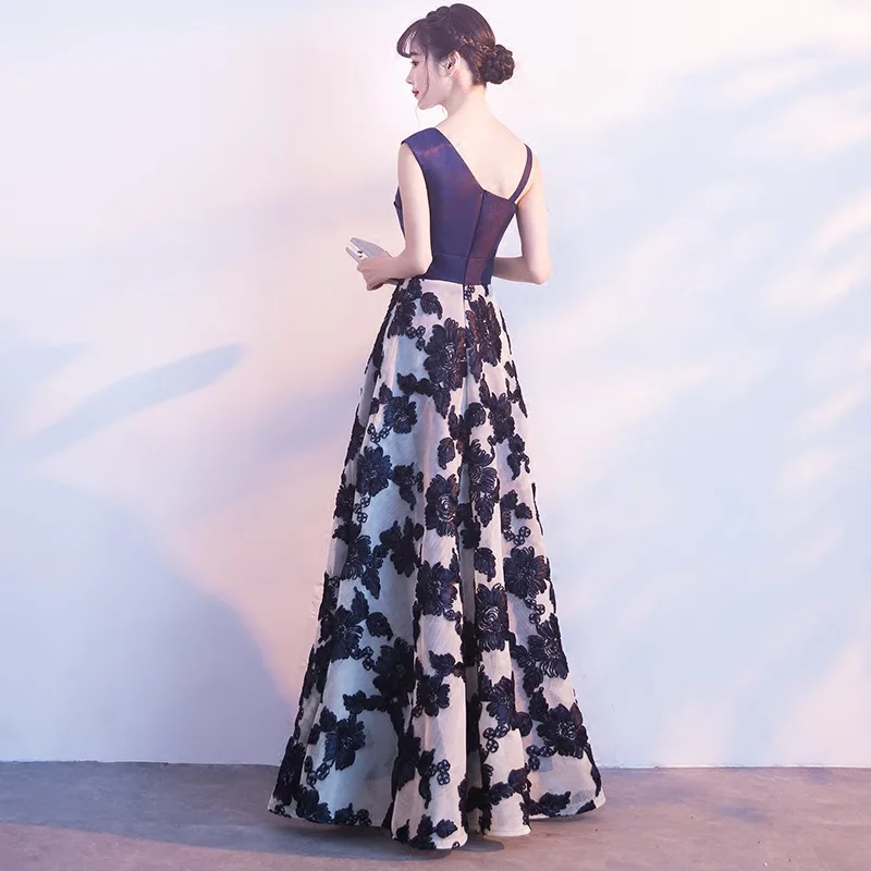 

Floor-length Formal Party Gowns for Women A Line Long Evening Dresses