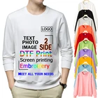 Мужские индивидуализированные свитшоты с вашим собственным дизайном и логотипом, женская уличная одежда в стиле Харадзюку с круглым вырезом, пуловер с длинным рукавом, свитшоты