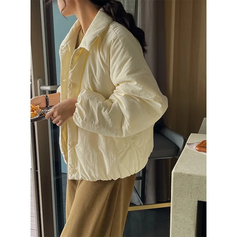 

TINT ERA Korean Fashion 2021 Winter jacket New Product Temperament Short Loose Warm Women Short Coat Y2K
