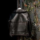 CDB3-7 Европейский США Размеры высокое качество супер теплая Натуральная Овечья кожаные пальто мужские джинсы больших B3 бомбер из овечьего меха мериноса Меховая куртка