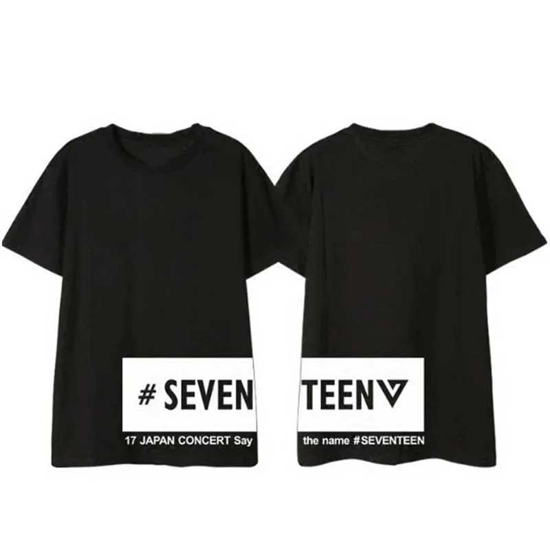Kpop SEVENTEEN 17 Say The Name Album Shirts K POP Повседневная хлопковая футболка футболки с короткими