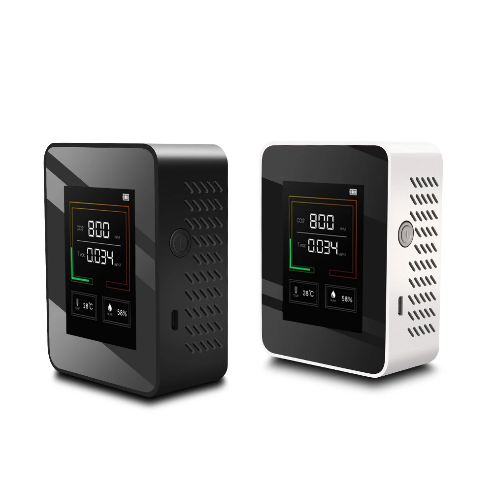 

Air Quality Monitor Portable Multifunctional Air Gas Detector Carbon Dioxide TVOC Formaldehyde HCHO Detector CO2 Meter