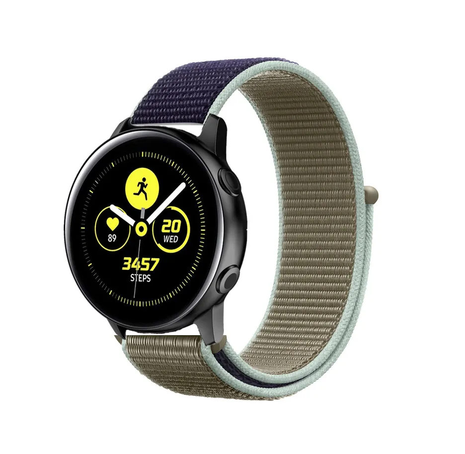 khaki Huawei GT 2 нейлоновый ремешок для samsung Galaxy 42 мм 46 мм Active 2 gear S2 S3 20 мм 22 мм Sport Loop Huami Amazit GTR Bip браслет - Цвет ремешка: khaki