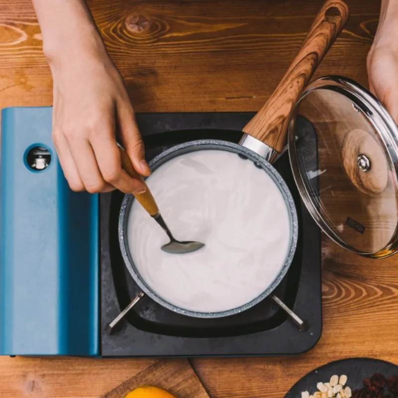 16 см белый минеральный молочный горшок антипригарный для Еда добавка подарок