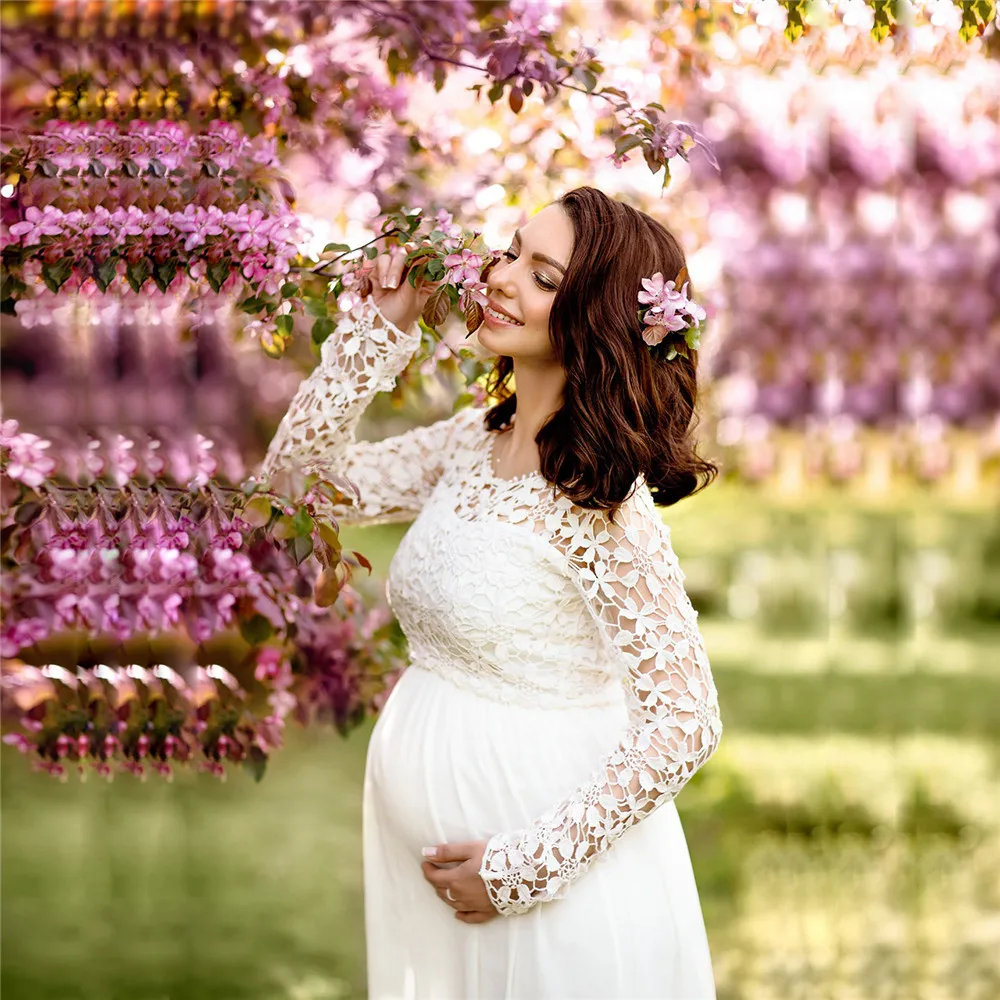 Buy New Sexy Maternity Photography Dresses For Baby Shower Party Long Pregnancy Shoot Dress Cute Pregnant Women Maxi Gown Photo Prop on