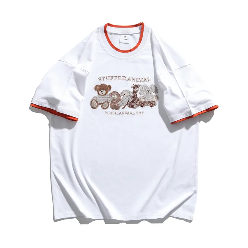 

Summer T Shirt Unisex Men Short Sleeve Casual Style Simple Cotton Match Basic Harajuku Fashion Cartoons O-Neck Tshirt Camisetas
