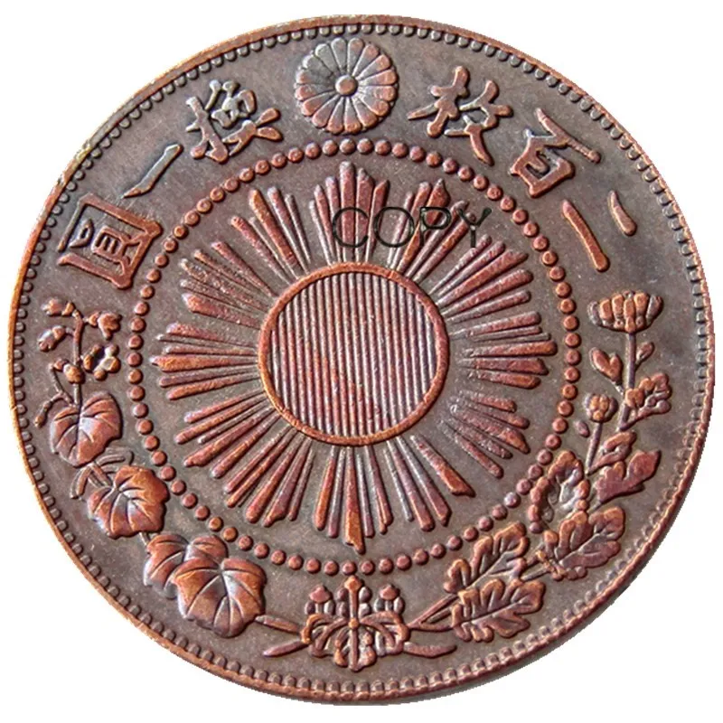 Японские монеты 1/2 Sen-Meiji 3 года медный узор копия декоративная монета | Дом и сад