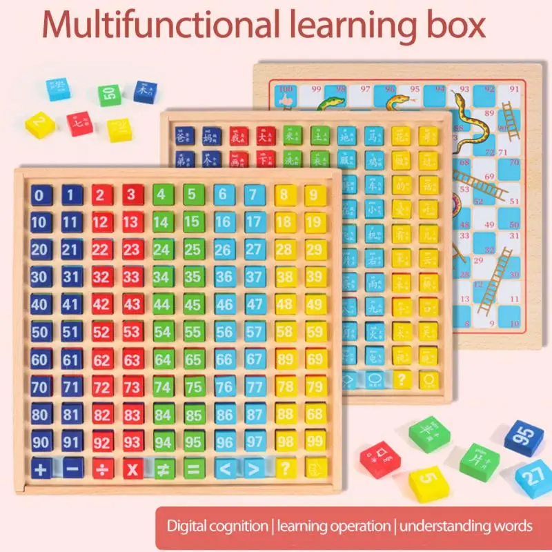 

Multiplication Montessori Educational Wooden Toys Math Arithmetic Table Board Game For Kids Early Learning Gift Hundred Boards