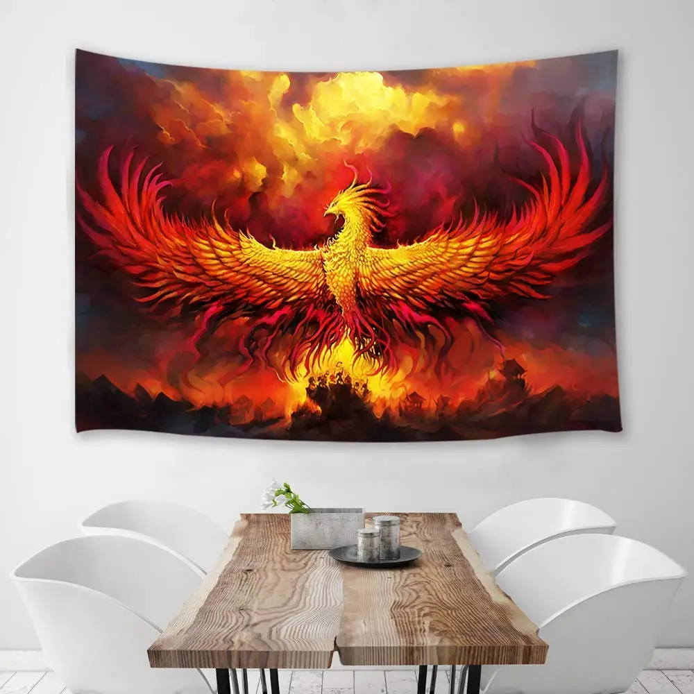 Уникальные гобелены с изображением древних мистических животных Феникса | Дом и