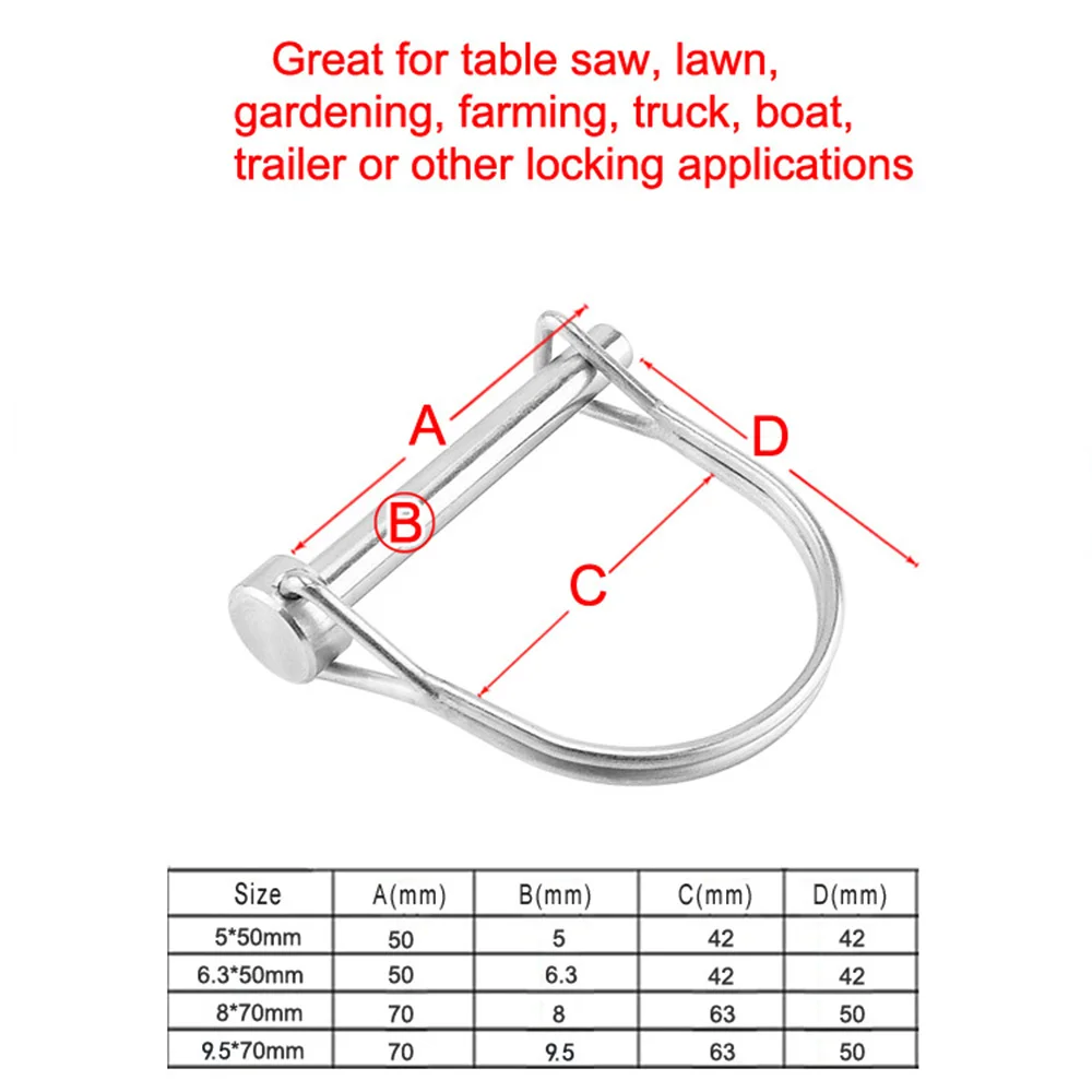 Быстросъемный штифт из нержавеющей стали Круглый арчатый вал фиксирующий