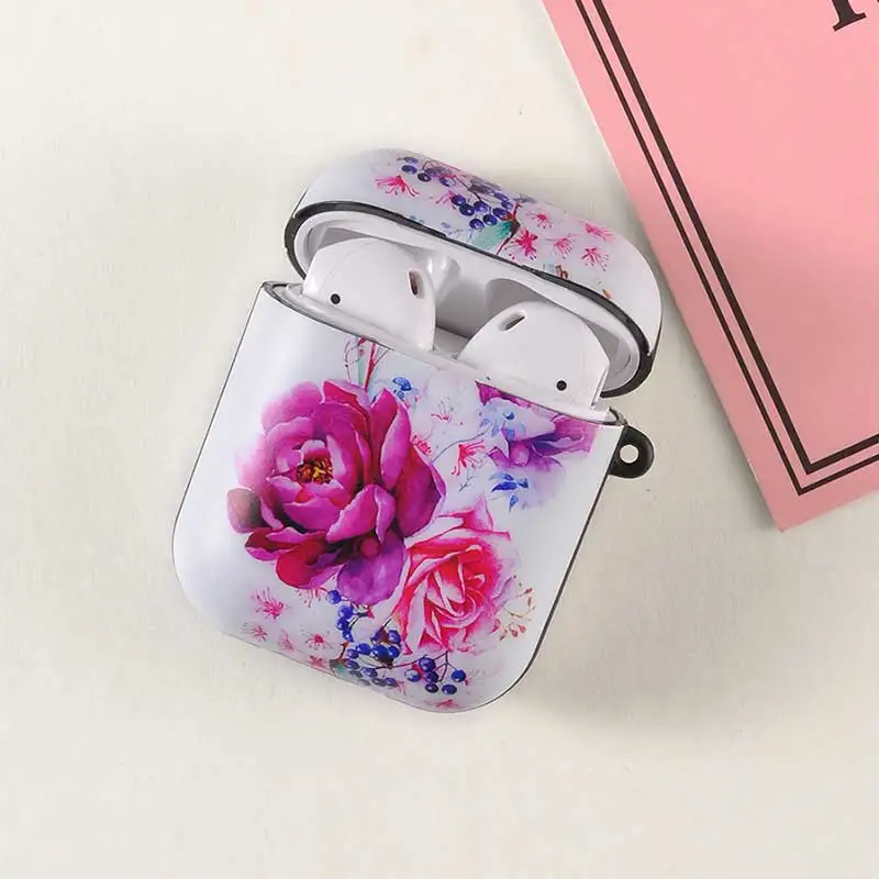 Роскошный мягкий чехол для Airpods креативные противоударные цветы растения 1 2