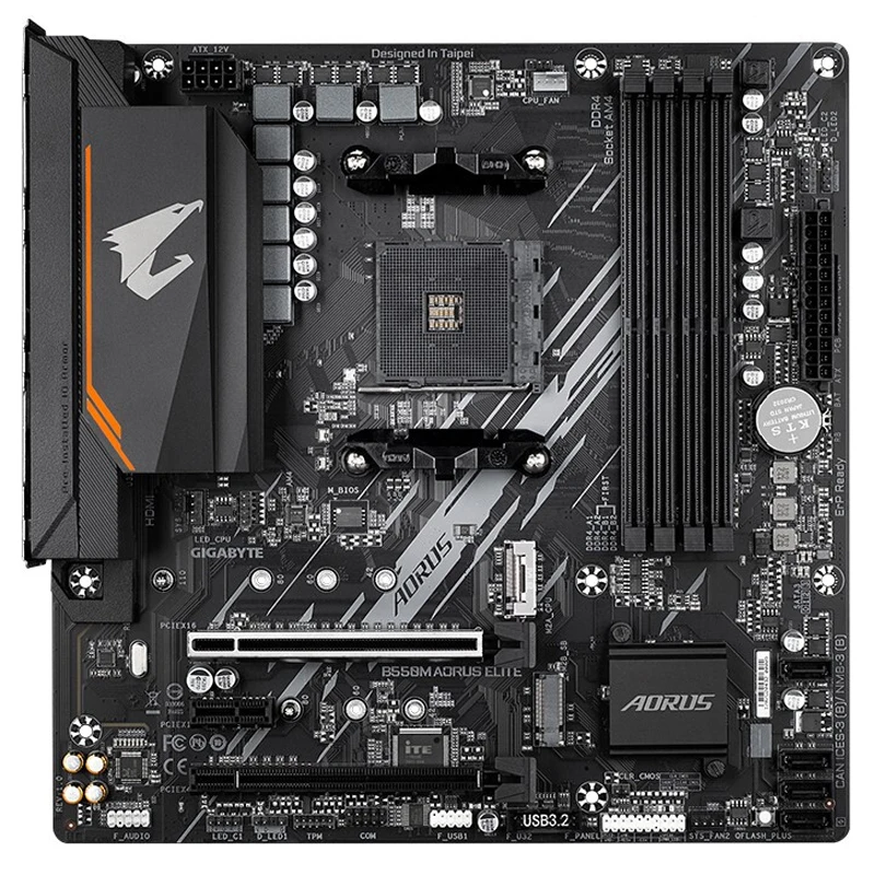 Günstig GIGABYTE GA B550M AORUS ELITE DDR4 RAM 64G M.2 USB 3,2 Neue Doppel Kanal Buchse AM4 Motherboard Micro-ATX Ryzen/3600/3700X/5800X