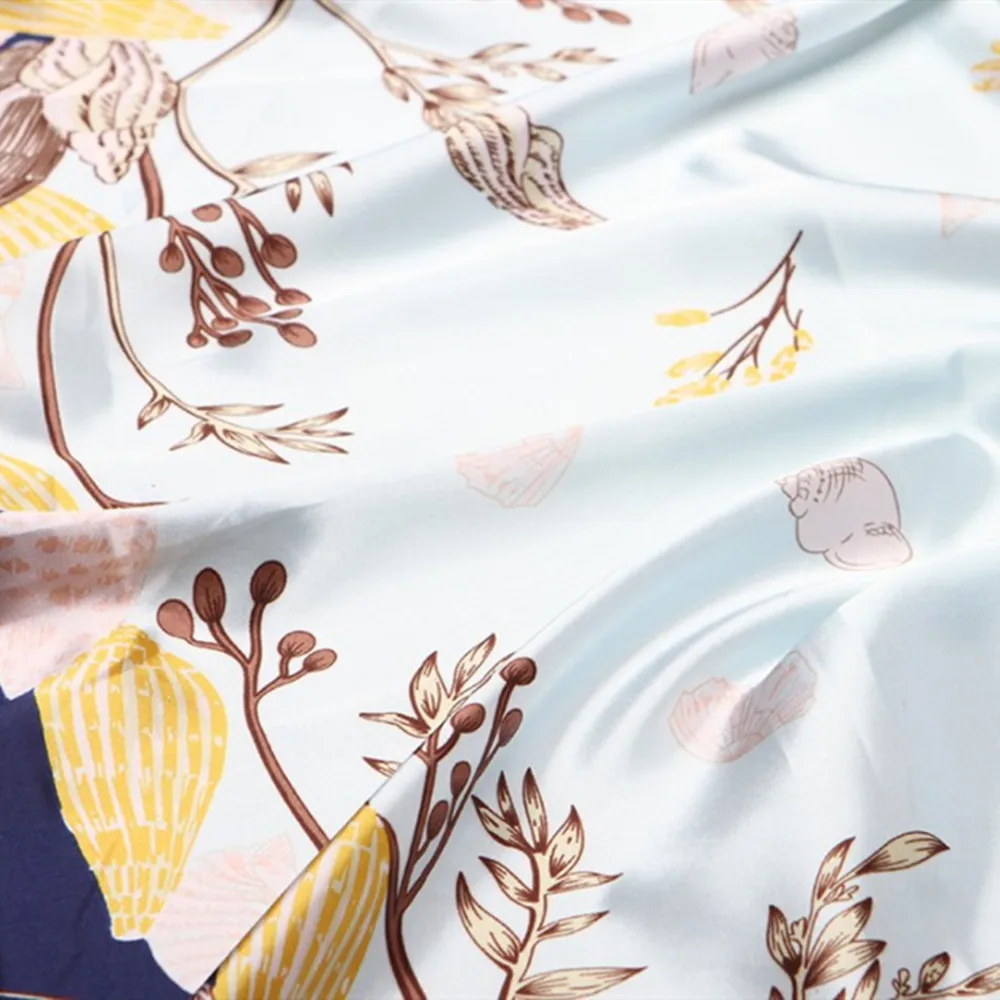 

2020 New Square Silk Scarf Girl's Print Hair Neck Square Scarves 0ffice Ladies Shawl Bandanna Female Bandana Shawl