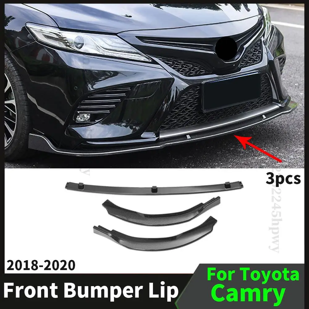 

Front Bumper Lip Chin Guard Decoration Tuning Exterior Part Body Kit Diffuser Styling Facelift For Toyota Camry 2018 2019 2020