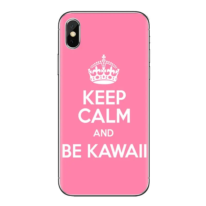 Keep Calm и Be Kawaii розовый силиконовый чехол для Xiaomi Mi3 samsung A10 A30 A40 A50 A60 A70 Galaxy S2 Note 2