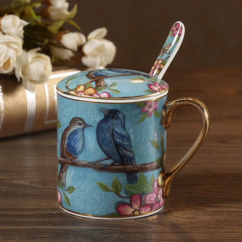 Кружка в скандинавском стиле креативная керамическая кружка синего цвета с