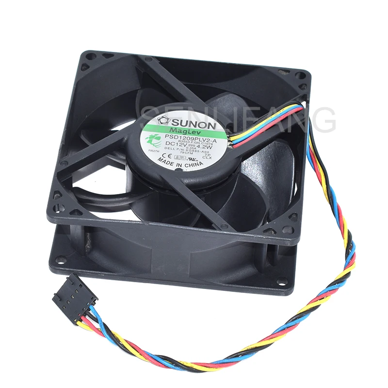 Квадратный охлаждающий вентилятор для SUNON PSD1209PLV2-A DC12V 4,2 W 0.35A с четырьмя проводами