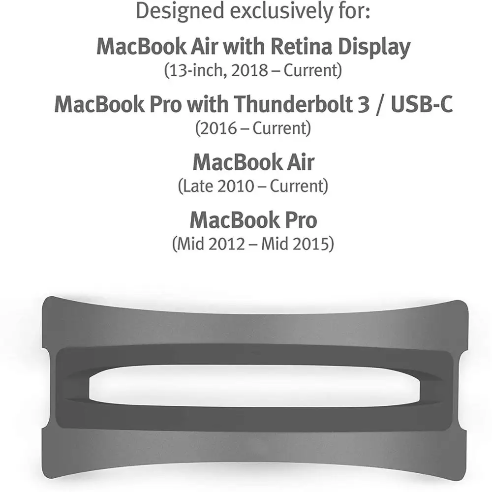 Вертикальная алюминиевая противоскользящая подставка для ноутбука Apple MacBook Pro Air