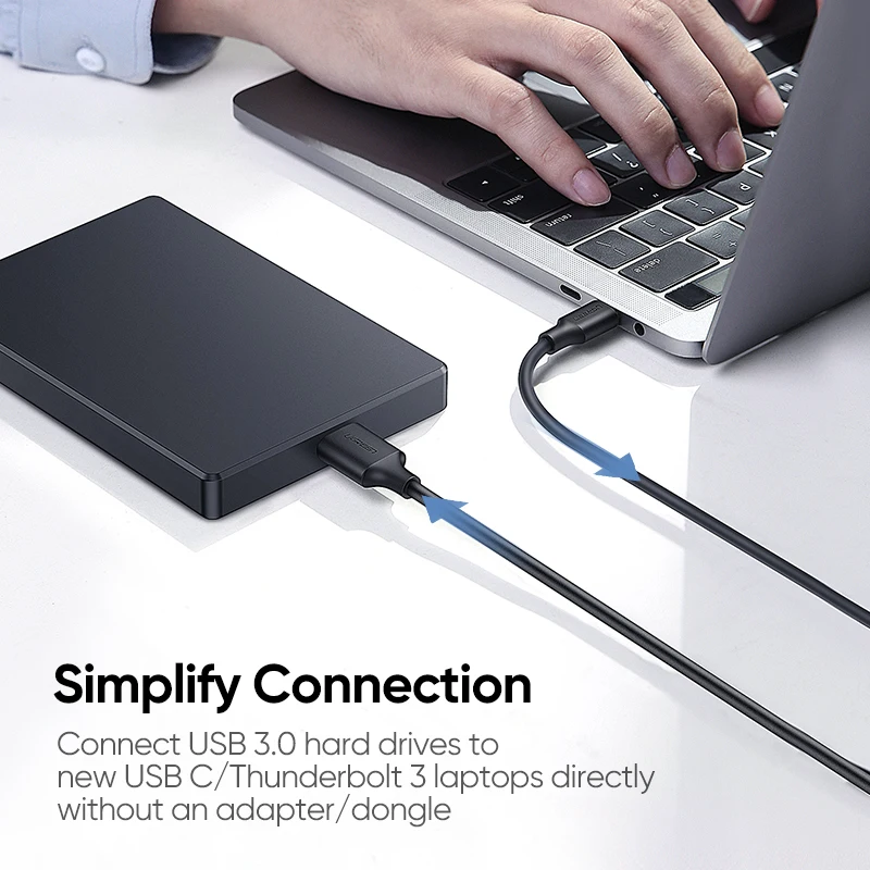 Кабель Ugreen с разъемом USB Type C на Micro B 3 0 для HDD SSD внешнего жесткого диска смартфона