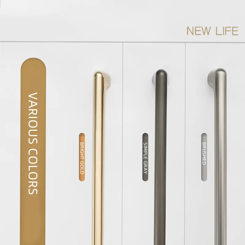 Современные Простые мебельные ручки черные золотые кухонные шкафов и дверные