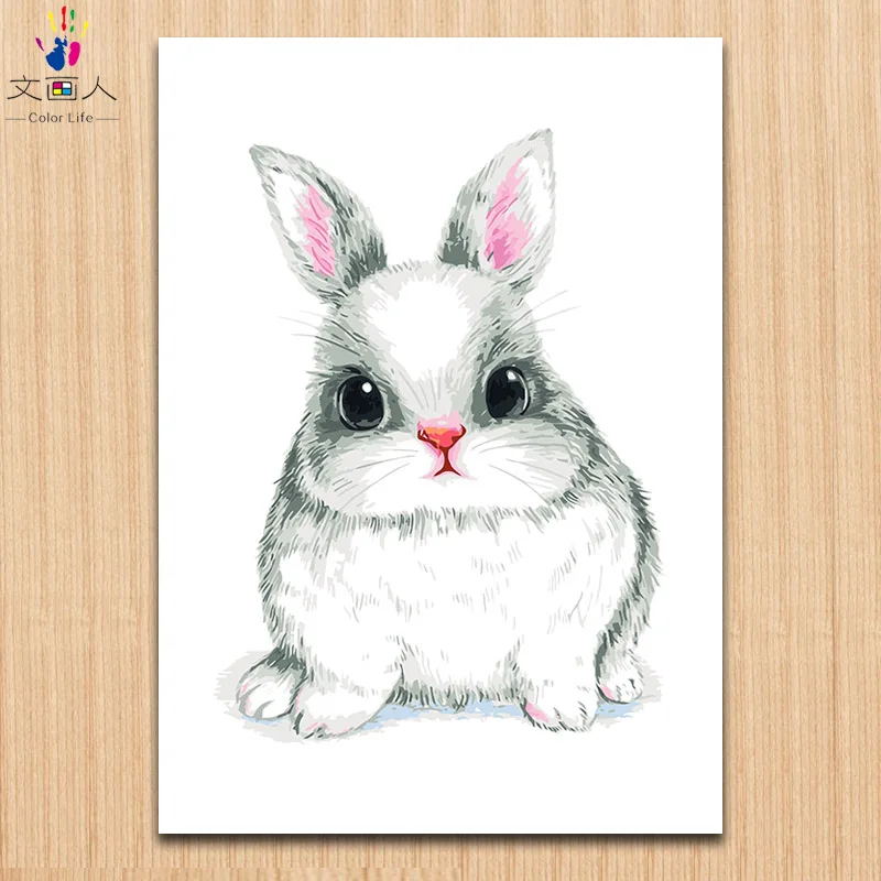 Маленькая картина с рисунком кролика Раскрашивание по номерам наборами для