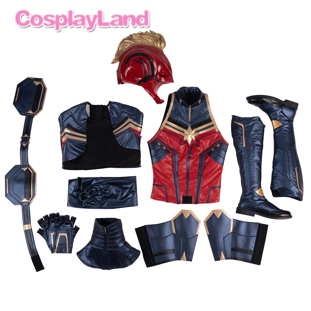 Carol Danvers капитан Марвел косплей костюм Мстители Endgame новый американский