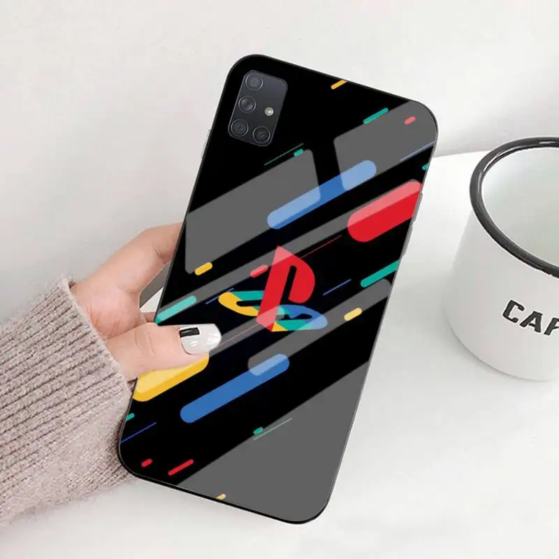 

Phone Case For Samsung S6 7edge 8 9 10e 20plus S20 Ultra Note8 9 10pro A72018 Tempered Glass Hot Game PlayStation Buttons PS