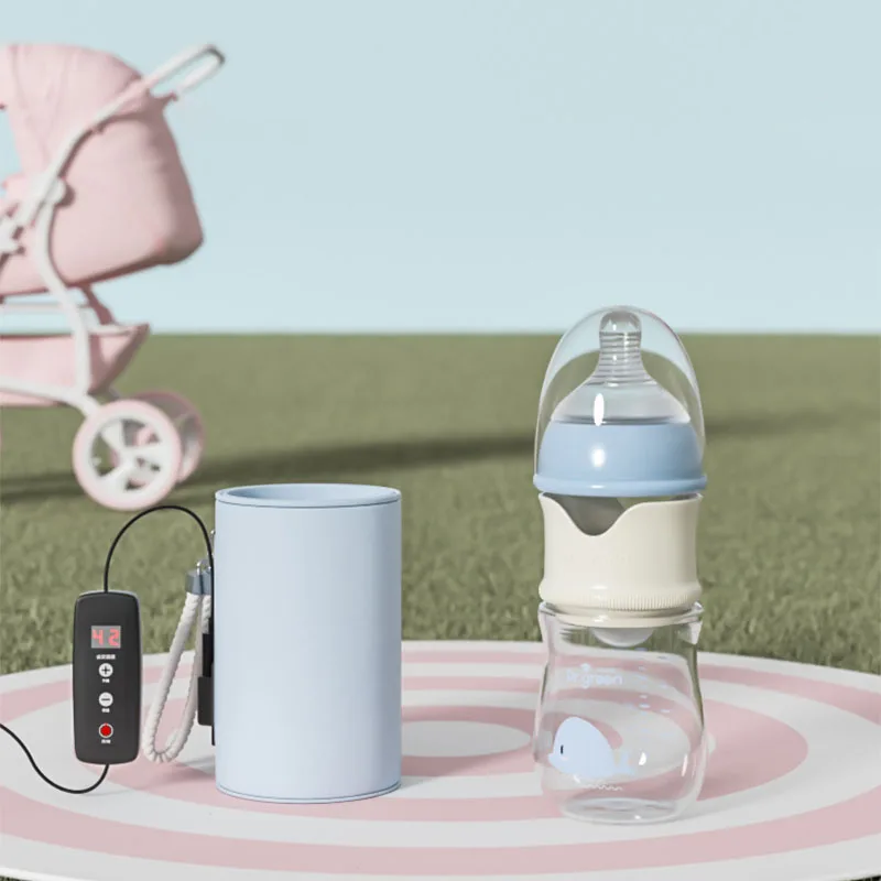 USB Insulation Baby Bottle Warmer Glass Wide Mouth PPSU Drop Resistant Constant Temperature Quick Flush Milk Cute Water Newborn