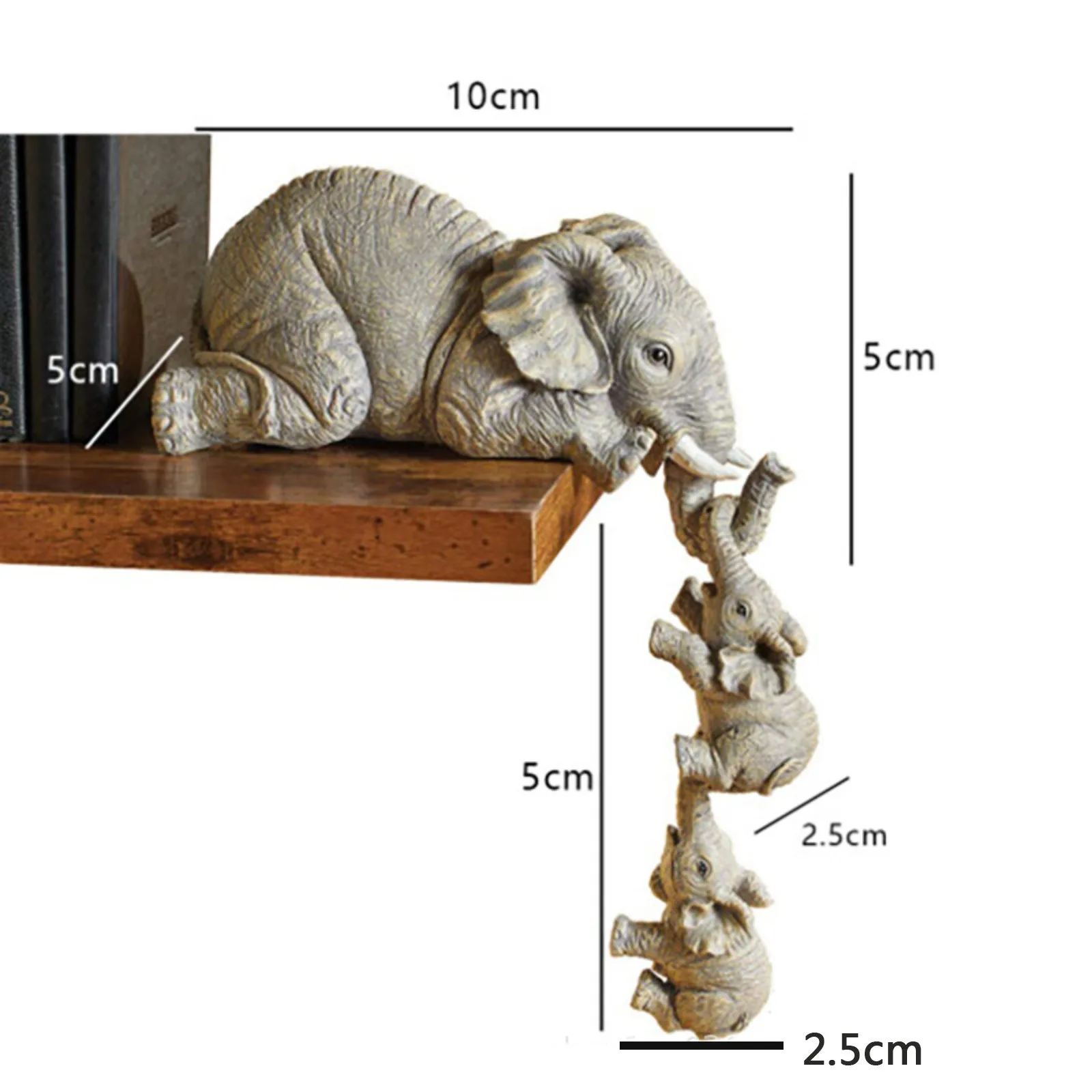 

Figurines & Miniatures Collections Etc Elephant Sitter Figurines - Set Of 3, Mother Home Decoration Accessories Fidget Toys